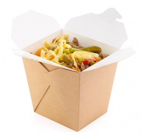 Контейнер крафт для лапши WOK 100x90x90 мм, 560 мл