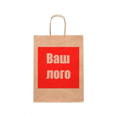 Крафт пакет с кручеными ручками, 350*200*345мм, 90 г/м2