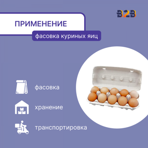Упаковка для куриных яиц, 10 ячеек (картон)