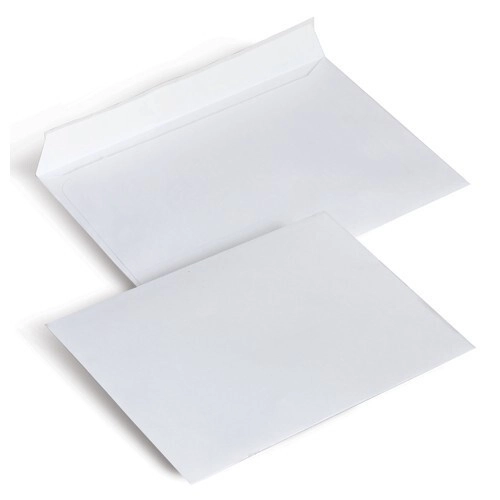 Пакет бумажный с V-образным дном белая бумага (конверт) 200*315 мм, 80 гр/м2