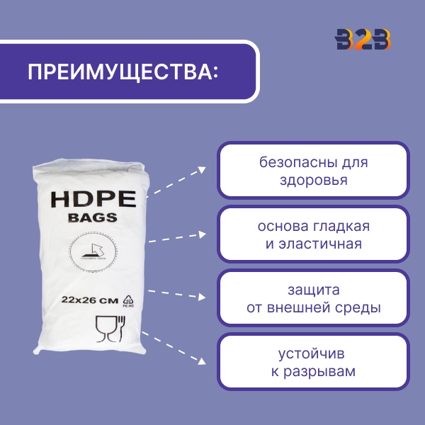 Фасовочные пакеты 22x26см, 8мкм, евробокс, А7 (700 шт.)